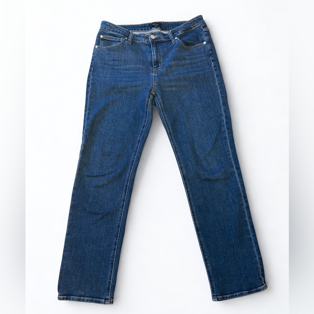 Quince Classic Straight-Leg Jeans in Dark Blue Denim